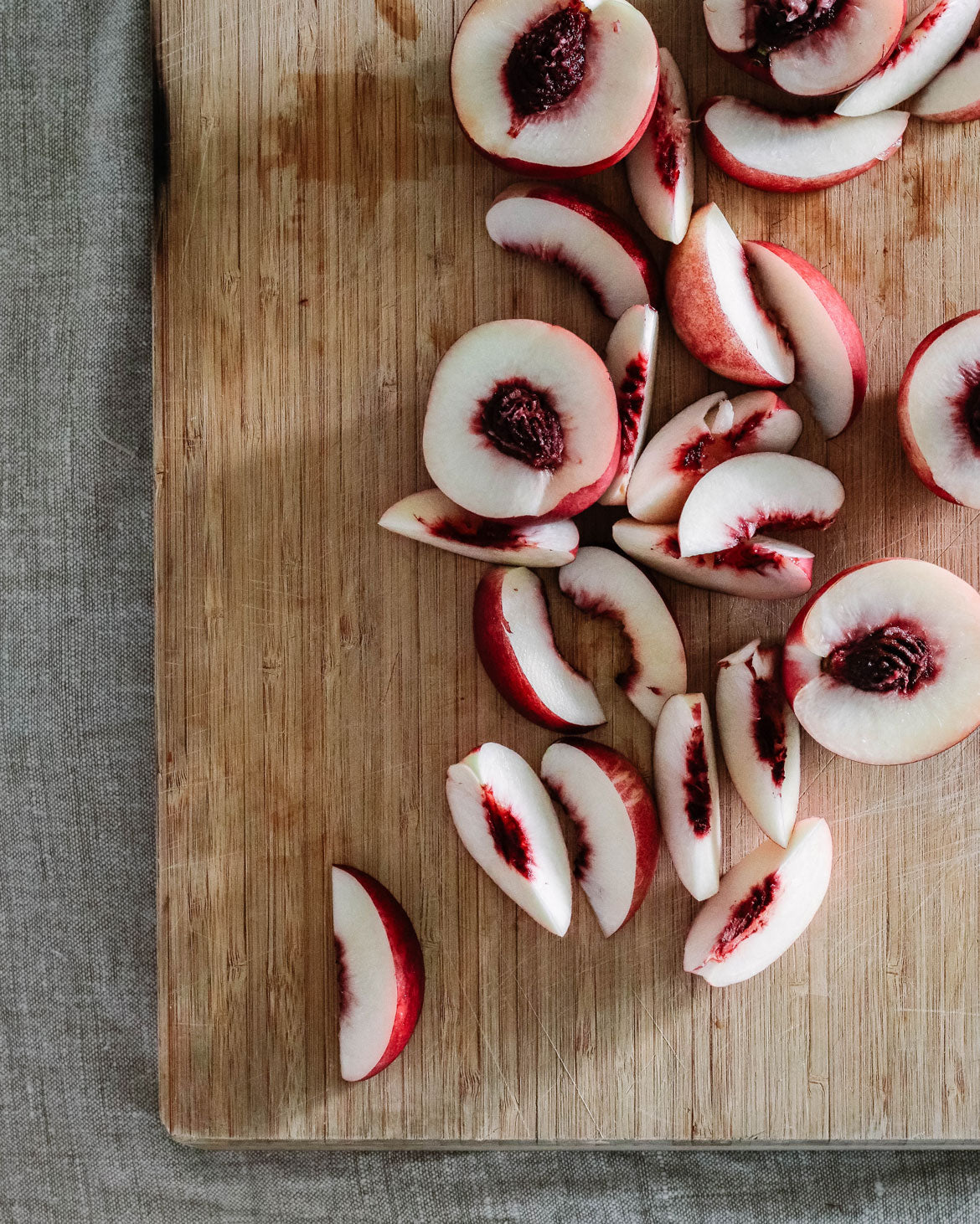 Upside-down nectarine and hazelnut cake
