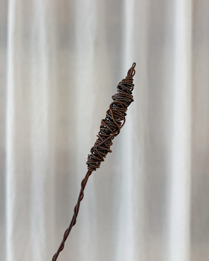 Wire Sprig Ornament - Bullrush