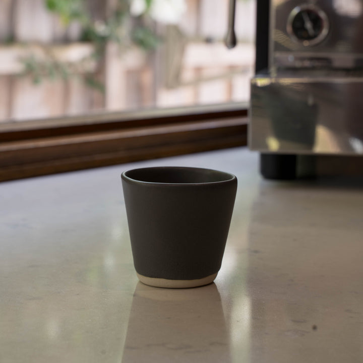Charcoal ceramic espresso cup