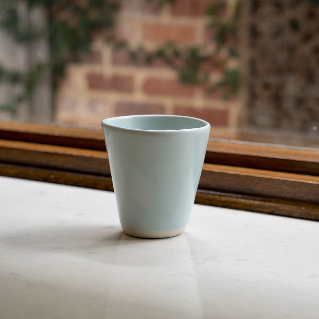 Coastal blue ceramic espresso cup