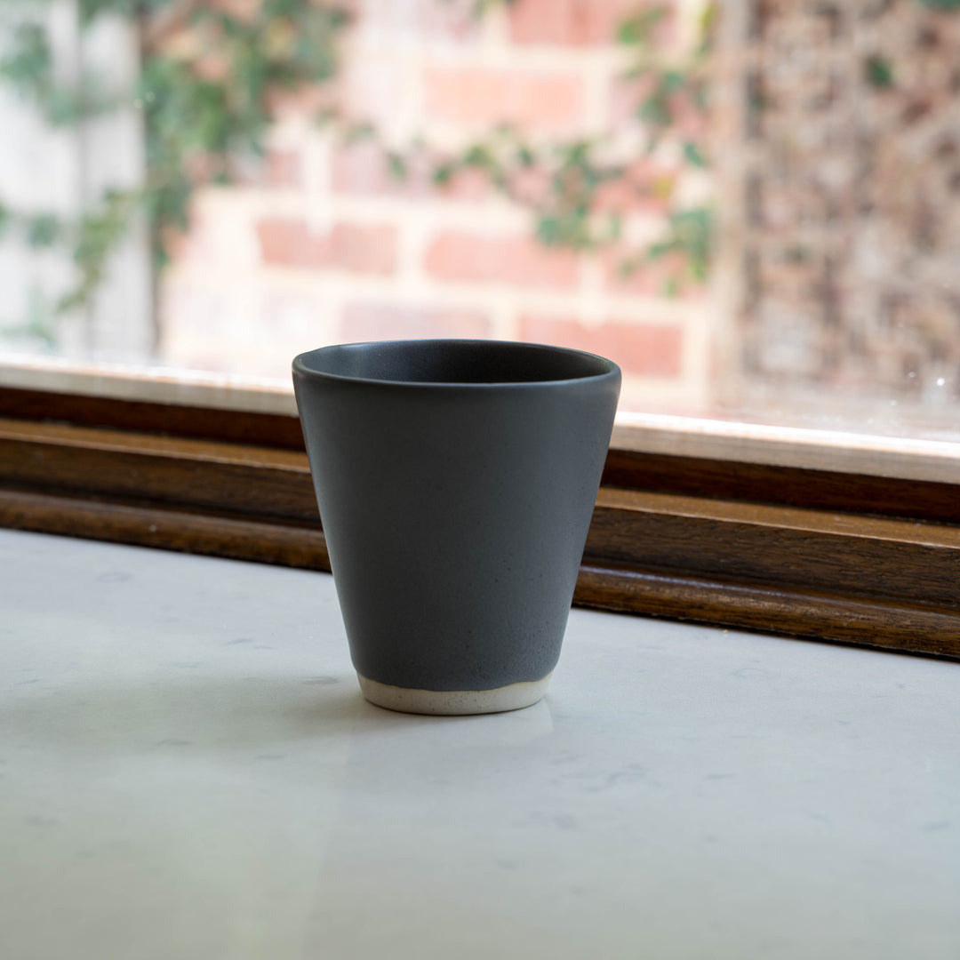 Charcoal ceramic latte cup