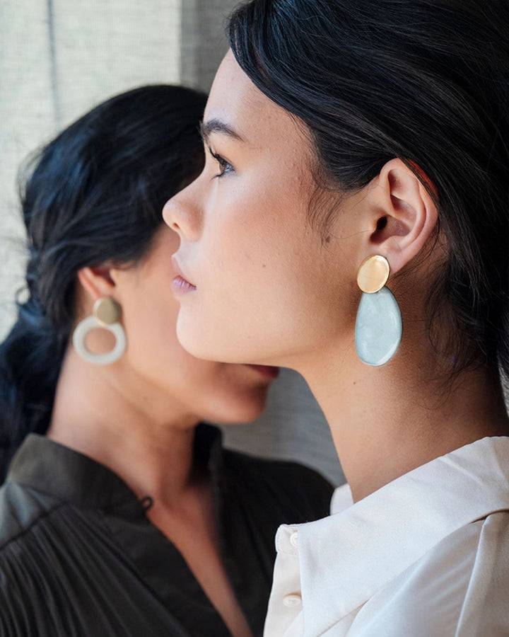 Pebble Porcelain Earrings