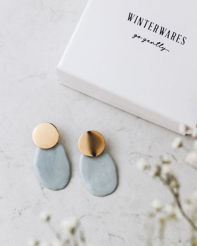 Pebble Porcelain Earrings