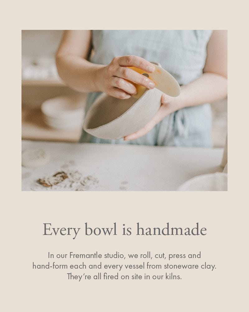 Every bowl is handmade in the Winterwares studio in Fremantle